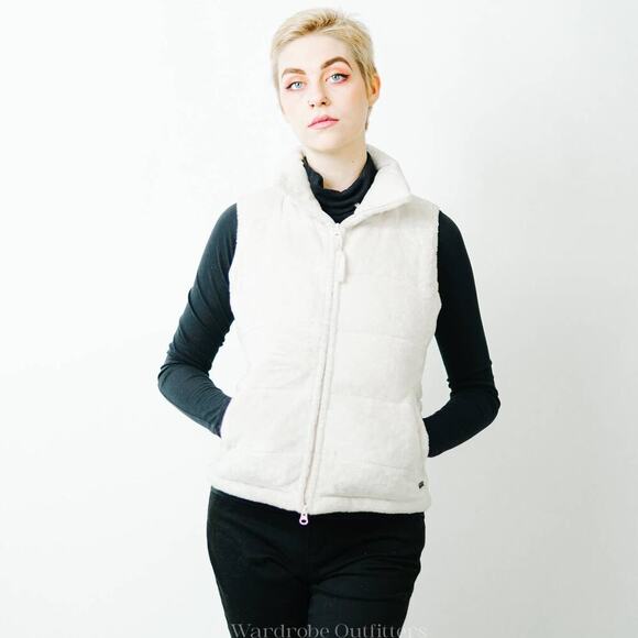 Athleta Jackets & Blazers - Fleece Quilted Goose Down Puffer Vest in Bone White by Athleta